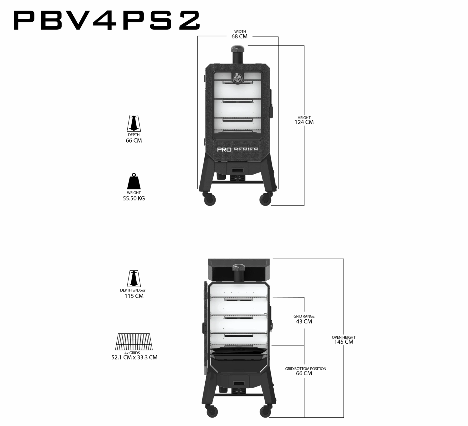 Pit Boss PRO Series V4P Vertical Smoker - Barbecue A Pellet 3 Pit Boss PRO Series V4P Vertical Smoker - Barbecue A Pellet - Image 3