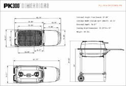 PK Grills - PK 300 The New Original -Lodge Store PK300 Dimensions