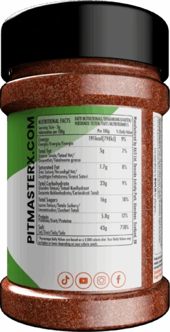 Pitmaster X - Pork Rub -Lodge Store Pork PitmasterX Nutritional Facts