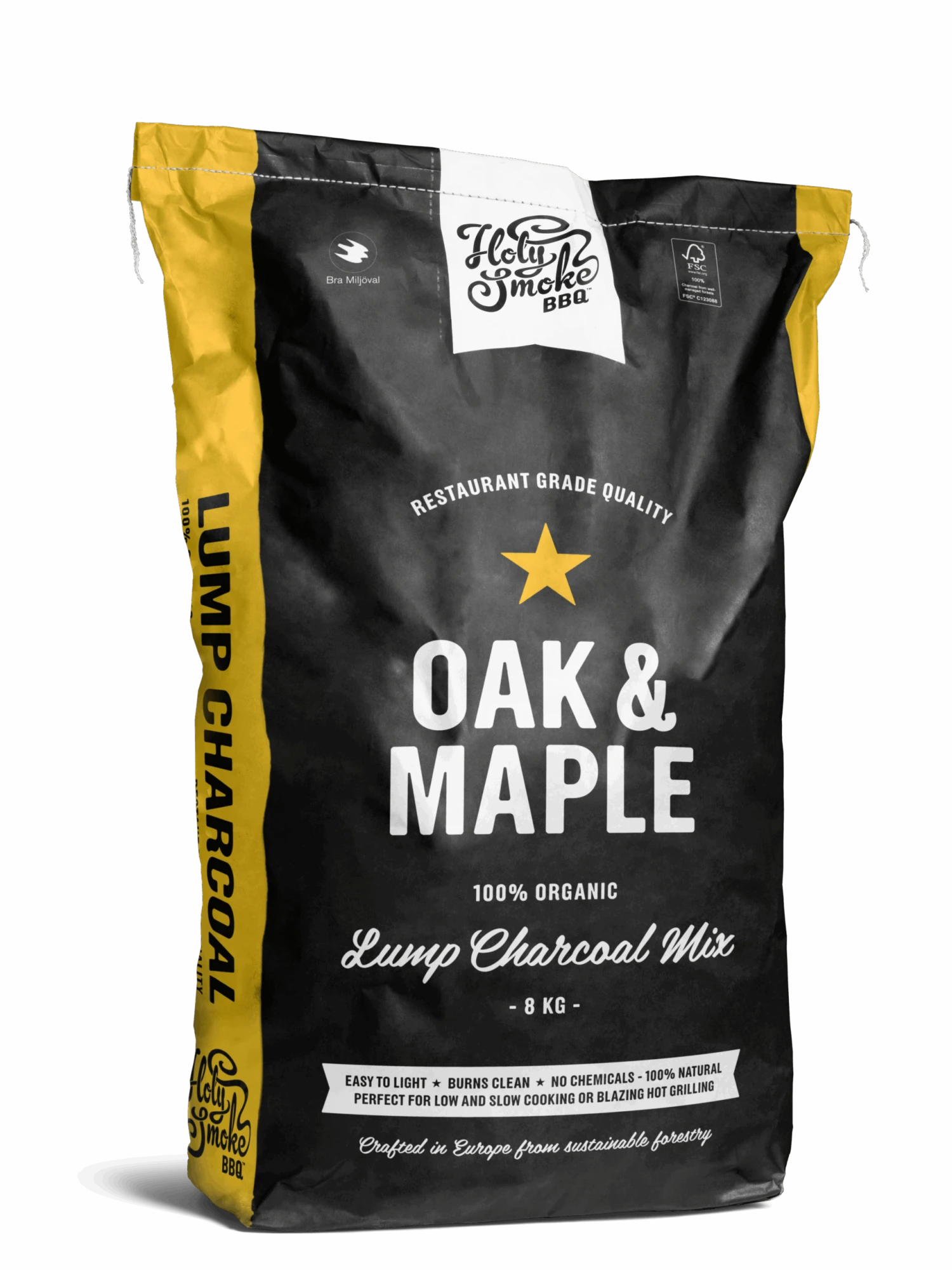 Holy Smoke BBQ - Oak & Maple Lump Charcoal 8 Kg 1 Holy Smoke BBQ - Oak & Maple Lump Charcoal 8 Kg