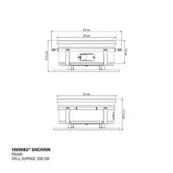 Yakiniku Shichirin Rotondo- Barbecue A Carbone -Lodge Store yakiniku medium ronde shichirin teppanyaki hibachi grill 3