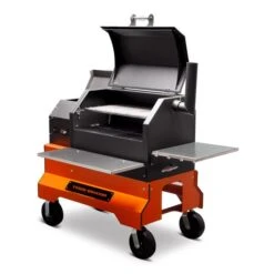 Yoder Smoker YS640s Pellet Grill With Comp Cart -Lodge Store yoder smokers ys640s acs comp cart orange 1