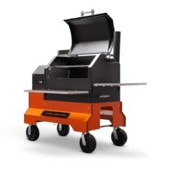 Yoder Smoker YS640s Pellet Grill With Comp Cart -Lodge Store yoder smokers ys640s acs comp cart orange 2