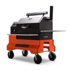Yoder Smoker YS640s Pellet Grill With Comp Cart -Lodge Store yoder smokers ys640s acs comp cart orange 3