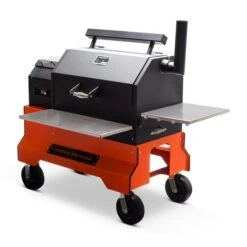 Yoder Smoker YS640s Pellet Grill With Comp Cart -Lodge Store yoder smokers ys640s acs comp cart orange 4