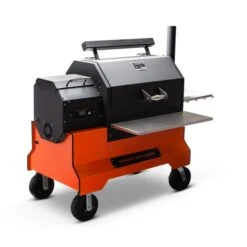 Yoder Smoker YS640s Pellet Grill With Comp Cart -Lodge Store yoder smokers ys640s acs comp cart orange 6