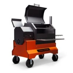 Yoder Smoker YS640s Pellet Grill With Comp Cart -Lodge Store yoder smokers ys640s acs comp cart orange 8